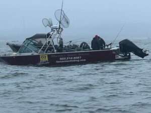 Picture of Marvin's Guide Service's boat fishing the Columbia River Buoy 10 area near Astoria, Oregon