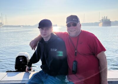 Fishing guide Marvin Henkel and his son Austin.